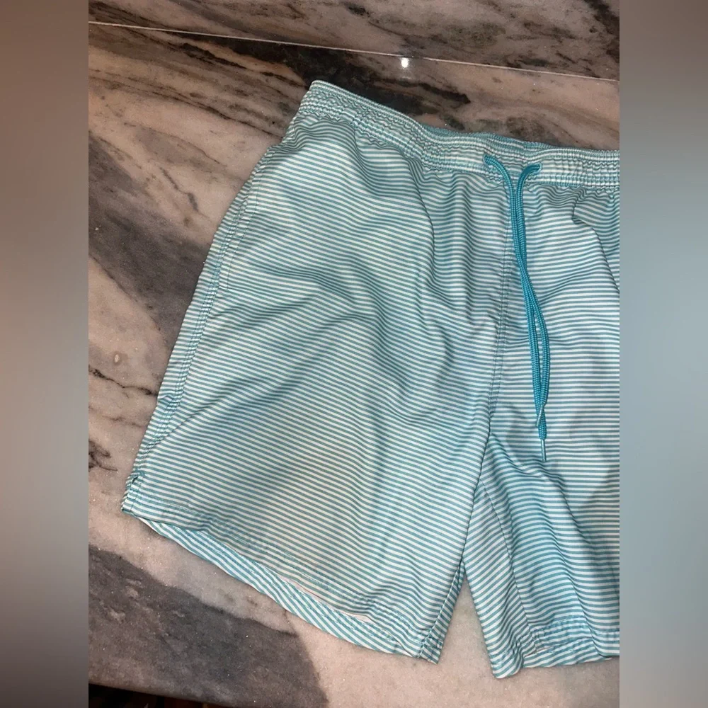 Vineyard Vines Size Large Men's Striped Swim Shorts - Blue‎